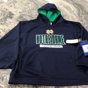 NWT Boys Notre Dame Hooded Sweat Shirt